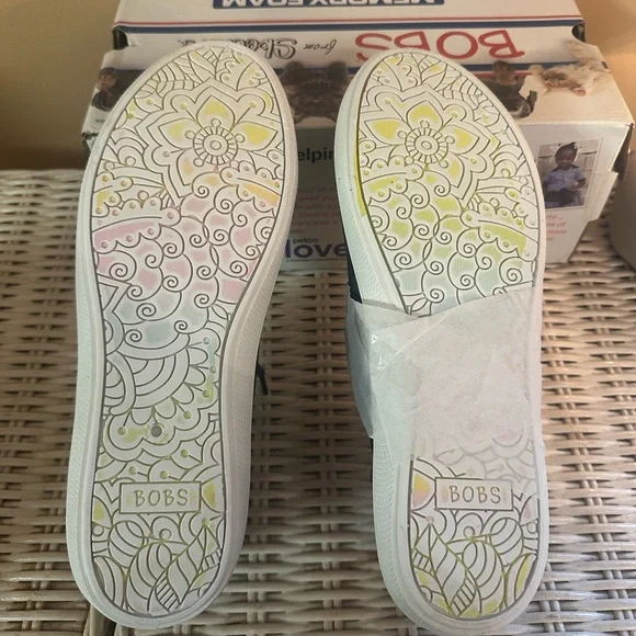 BOBS by sketchers Black Leopard Print Sneakers - Picture 6 of 9